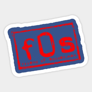 FOS NWO Style Red Sticker